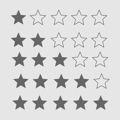 Obraz premium Hotel star rating. Star evaluation. Simple isolated vector icon eps 10.