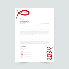 Letterhead template in Abstract style design