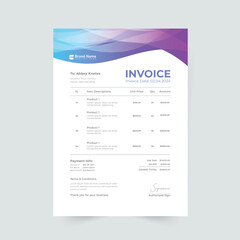 colorful invoice template