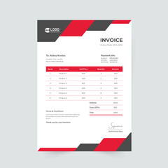 Abstract invoice Design Modern Business invoice Design Template