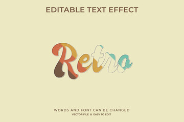 Retro editable text effects
