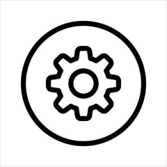 Setting icon, Tools, Cog, Gear Sign. Trendy Flat style for graphic design, logo, Web site, social media, UI, mobile. vector illustration on white background
