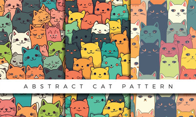 Abstract cats pattern backgrounds