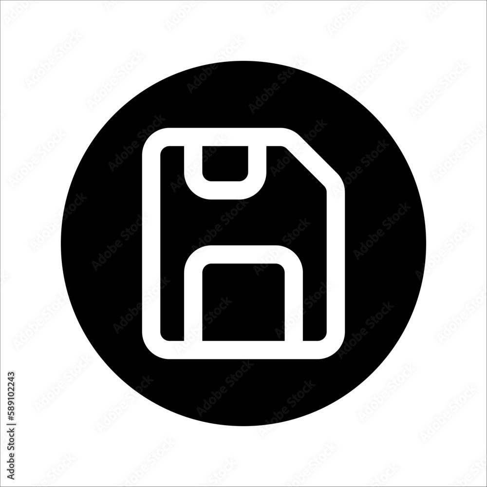 Fototapete Save icon vector illustration. Isolated floppy disk symbol. Record line concept. Save diskette graphic design. EPS 10