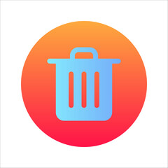 trash can icon. symbol of delete or remove with trendy flat style icon for web site design, logo, app, UI. vector illustration on white background