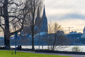 Obraz premium Kölner Rheinpark im Frühling