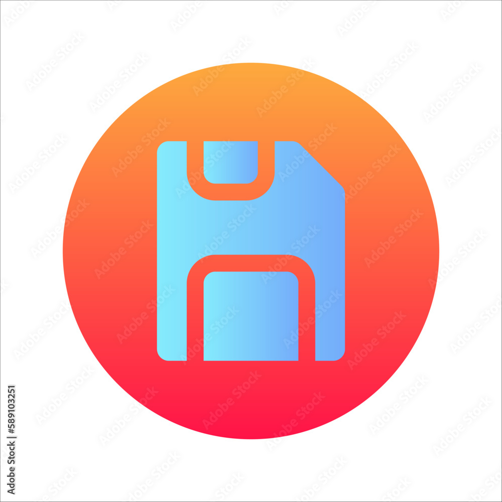 Fototapete Save icon vector illustration. Isolated floppy disk symbol. Record line concept. Save diskette graphic design. EPS 10