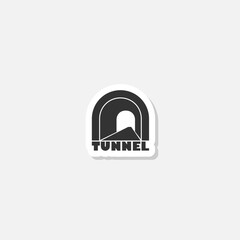 Tunnel road icon sticker logo