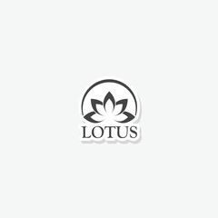 Obraz premium Lotus logo sticker isolated on white