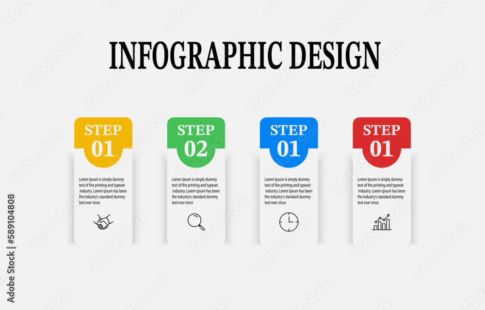 Poster this customizable 4-option rectangular infographic design presents a clear and concise representatio