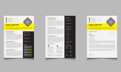 Professional Business Resume Design CV Template Layout 