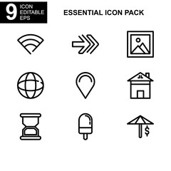 Essential icon or logo isolated sign symbol vector illustration - Collection of high quality black style vector icons 
