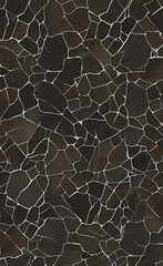 Dark, black, gray rock texture with cracks. Close-up. Rough marble surface. Stone granite background for design. Nature backdrop