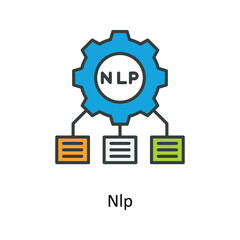 NLP Vector Fill outline Icons. Simple stock illustration stock