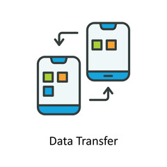 data transfer Vector Fill outline Icons. Simple stock illustration stock