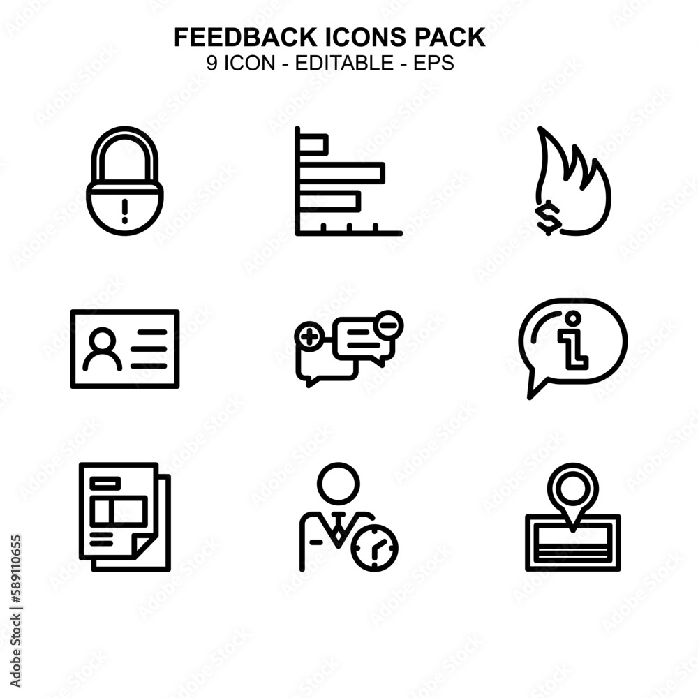 Wall mural feedback icon or logo isolated sign symbol vector illustration - collection of high quality black st