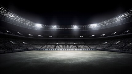 Fototapeta na wymiar Stadium with lights background. AI generated.
