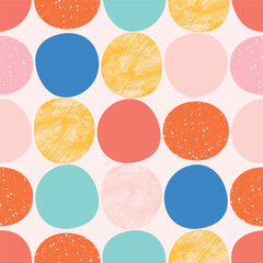 Seamless pattern with circles. Vector background, print, design