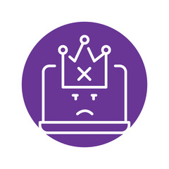 Discredit olor line icon. Pictogram for web page