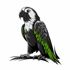 Parrot Isolated On White Background. Generative AI