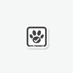 Pet friendly logo sticker icon