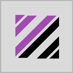 Box line icon purple and black color. Vector Illustration for Icon, Symbol, Logo etc