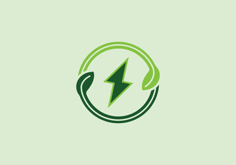 Recycle Energy Recycle Power Logo Design Template
