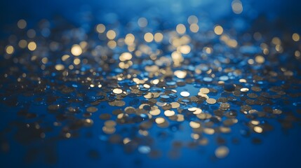 ブルーのクリアなボケのある背景素材