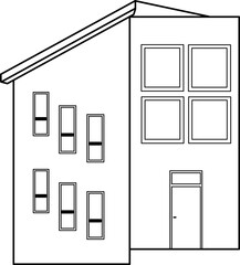 House Line drawing Illustration