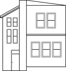 House Line drawing Illustration