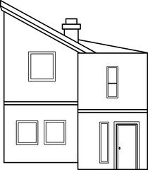 House Line drawing Illustration
