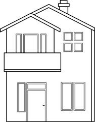 House Line drawing Illustration