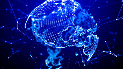World global network connection technology abstract background.