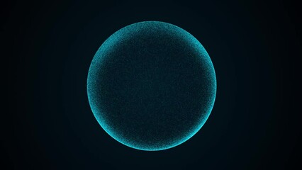 Abstract color sci-fi sphere with particles. Technology network connection on world. Futuristic illustration. Global digital connections ai. 3D wireframe geometric sphere. 3D rendering. - Powered by Adobe