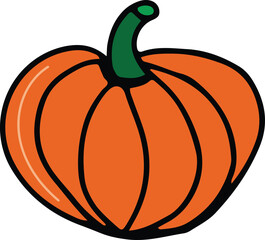 Pumpkin drawing isolated