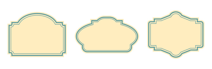banners vintage wedding badge banner shape labels shape luxury frames luxury shape on a white background vector illustration
