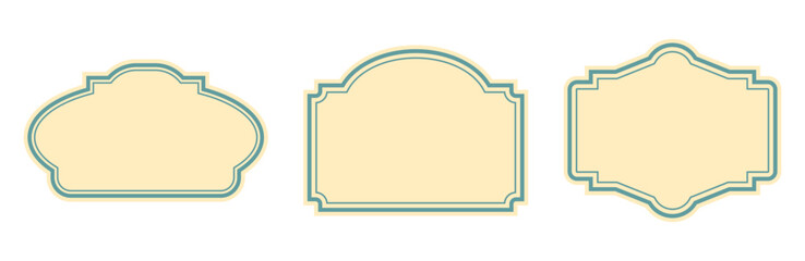 banners vintage wedding badge banner shape labels shape luxury frames luxury shape on a white background vector illustration