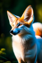 Kitsune Spirit  (FOX) with Soft Lighting and Round Eyes, Generative AI
