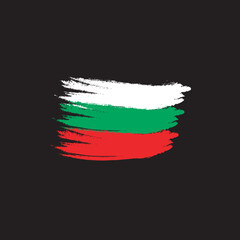 grunge background black Bulgaria flag
