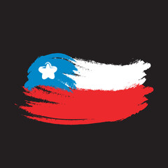 grunge background black Chile flag