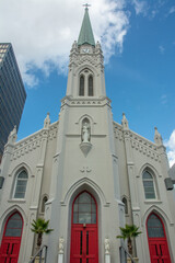 Fototapeta na wymiar St. Joseph Catholic cathedral located in downtown Baton Rouge, Louisiana, United States