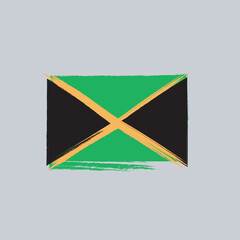 grunge background black Jamaica flag