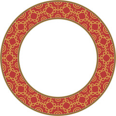 Vintage botanic garden round frame golden spiral curve cross line kaleidoscope