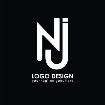 NJ NJ Logo Design, Creative Minimal Letter NJ NJ Monogram