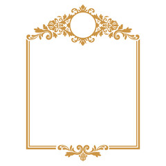 gold  damask pattern frame