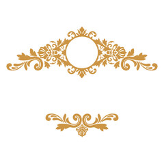 gold  damask pattern frame