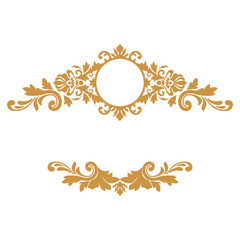 gold  damask pattern frame