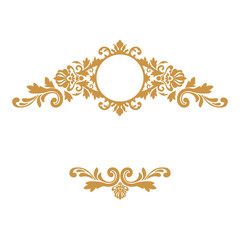 gold  damask pattern frame