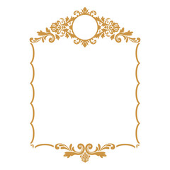 gold  damask pattern frame