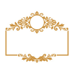 gold  damask pattern frame